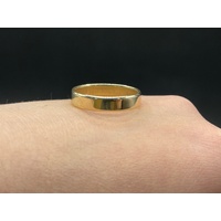 Unisex 10ct Yellow Gold Plain Band Ring