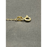 Ladies 18ct Yellow Gold Belcher Link & Clover Bracelet