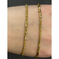 Unisex 21ct Yellow Gold Double Link Necklace