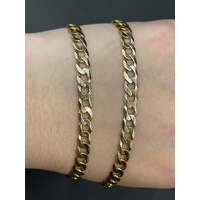 Mens 10ct Yellow Gold Curb Link Necklace