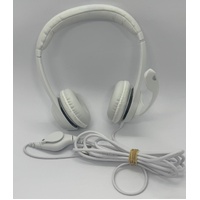Logitech USB Wired Computer Headset White Noise Cancelling Microphone