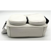 GUESS Pennywise Crossbody Bag White Faux Leather Logo Adjustable Strap