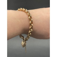Ladies 9ct Rose Gold Belcher Link Bracelet