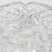 Unbranded Clear Cut Glass Ashtray Round Decorative Smoking
