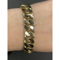 Mens 15ct Yellow Gold Curb Link Bracelet