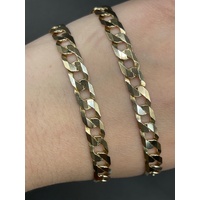 Mens 9ct Yellow Gold Curb Link Necklace