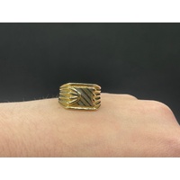 Mens 18ct Yellow Gold Signet Ring