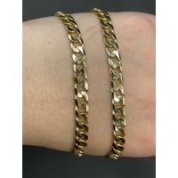 Mens 9ct Yellow Gold Curb Link Necklace