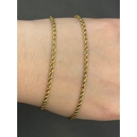 Ladies 9ct Yellow Gold Twist Rope Necklace
