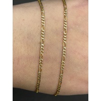 Unisex 14ct Yellow Gold Figaro Link Necklace