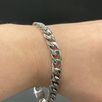 Mens 925 Sterling Silver Curb Link Bracelet