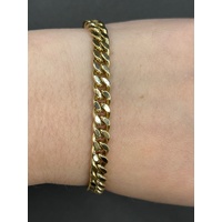 Mens 18ct Yellow Gold Curb Link Bracelet