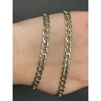 Unisex 9ct Yellow Gold Silver Filled Curb Link Necklace