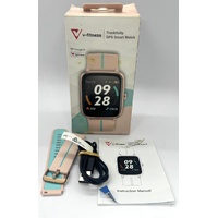 V-Fitness Tracktivity GPS Smart Watch Heart Rate Steps iOS Android Pink