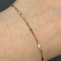 Ladies 9ct Yellow Gold Snake Twist Link Anklet