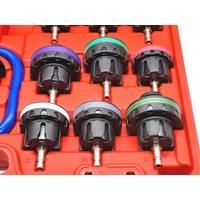 28PC Universal Radiator Pressure Tester Vacuum Kit Cooling Leak Tool