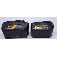AEG A18DPC 18V Dual Charger with 5.0Ah and 8.0Ah Batteries Fast Charge