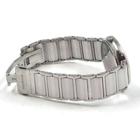 Bering Womens Ceramic Chronograph Quartz Silver White Watch 11438-754
