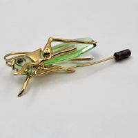 Daniel Swarovski Crystal Aptera Grasshopper Brooch Rare Insect Pin