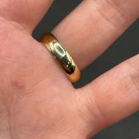Unisex 18ct Yellow Gold Plain Wedding Band Ring