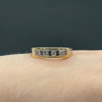 Mens 18ct Two Tone Gold Diamond Band Ring