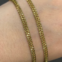 Unisex 18ct Yellow Gold Double Curb Link Necklace