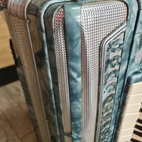 Frontalini Napoli Accordion 120 Bass 41 Keys White Black Straps Vintage