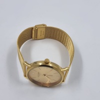 Uncle Jack 40mm Gold Tone Stainless Steel Quartz Mens Dress Watch Mesh Band