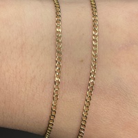 Unisex 9ct Yellow Gold Curb Link Necklace