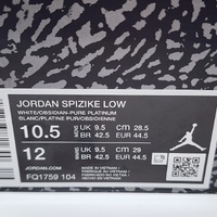 Nike Spizike Low White Obsidian Pure Platinum FQ1759-104 Mens 10.5