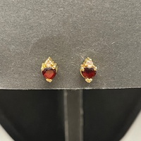 Ladies 14ct Yellow Gold Gemstone Stud Earrings