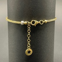 Ladies 18ct Yellow Gold Palma Link Bead Bracelet