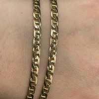 Unisex 9ct Yellow Gold Anchor Link Necklace