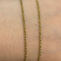 Unisex 18ct Yellow Gold Rope Twist Link Necklace