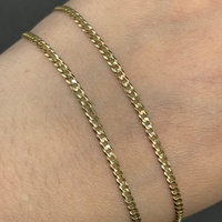 Ladies 10ct Yellow Gold Curb Link Necklace & Crown Pendant
