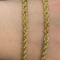 Ladies 10ct Yellow Gold Twist Rope Necklace