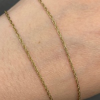 Ladies 14ct Yellow Gold Fancy Link Chain & Diamond Pendant