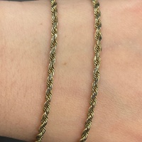Ladies 9ct Yellow Gold Twist Rope Necklace