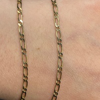 Unisex 9ct Yellow Gold Figaro Link Necklace
