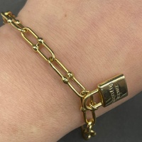 Ladies 18ct Yellow Gold Paperclip Link Bracelet
