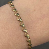 Ladies 18ct Yellow Gold Heart Link Bracelet