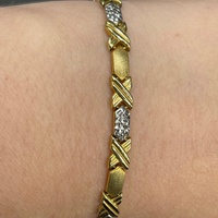 Unisex 18ct Yellow Gold Fancy Link Bracelet