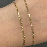 Unisex 9ct Yellow Gold Anchor Link Necklace & Cross Pendant