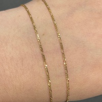 Unisex 9ct Yellow Gold Figaro Link Necklace