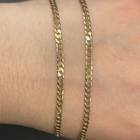 Mens 9ct Yellow Gold Curb Link Necklace