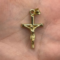 Unisex 14ct Yellow Gold Crucifix Cross Pendant