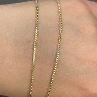 Unisex 14ct Yellow Gold Box Link Necklace