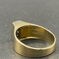 Mens 18ct Yellow Gold Diamond Ring