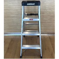 Gorilla SM004-PBK 4 Step Industrial Double Sided Ladder 1.15m 150kg Max