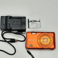 Olympus VG-160 Orange Digital Camera 14MP 5x Zoom and Battery Charger
